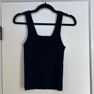 Faherty Midnight Blue Ribbed Tank Top